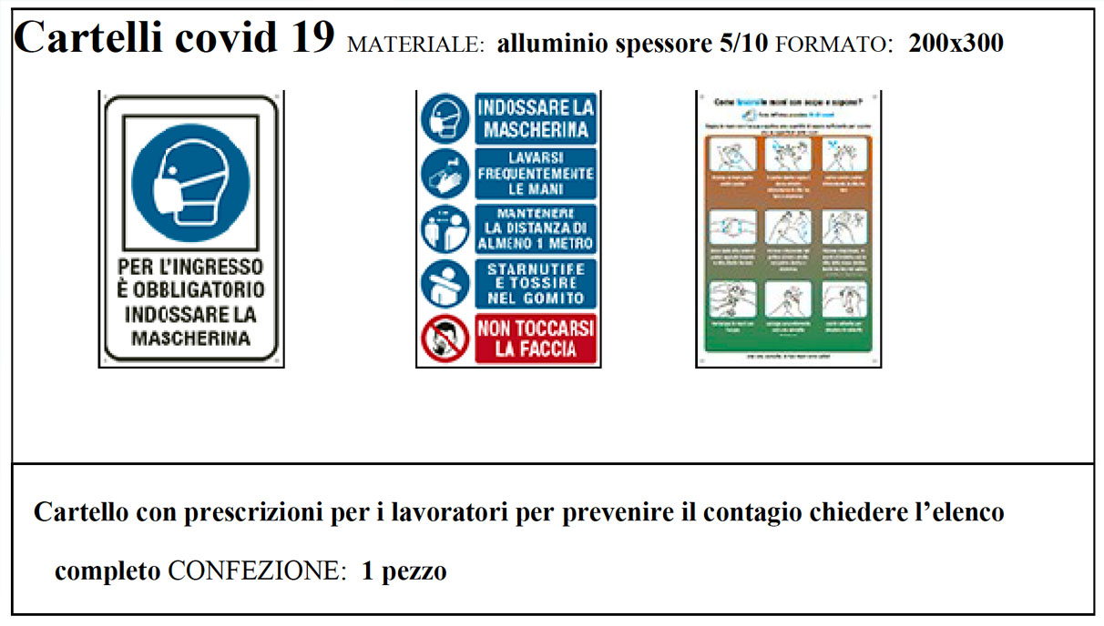 cartello covid 19 domoservice milano